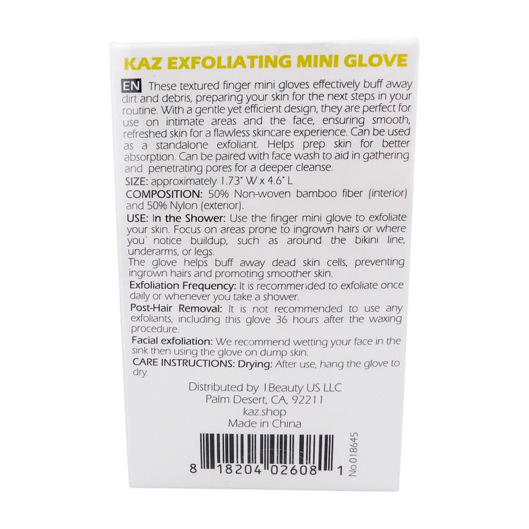 KAZ EXFOLIATING MINI GLOVE 4 PACK
