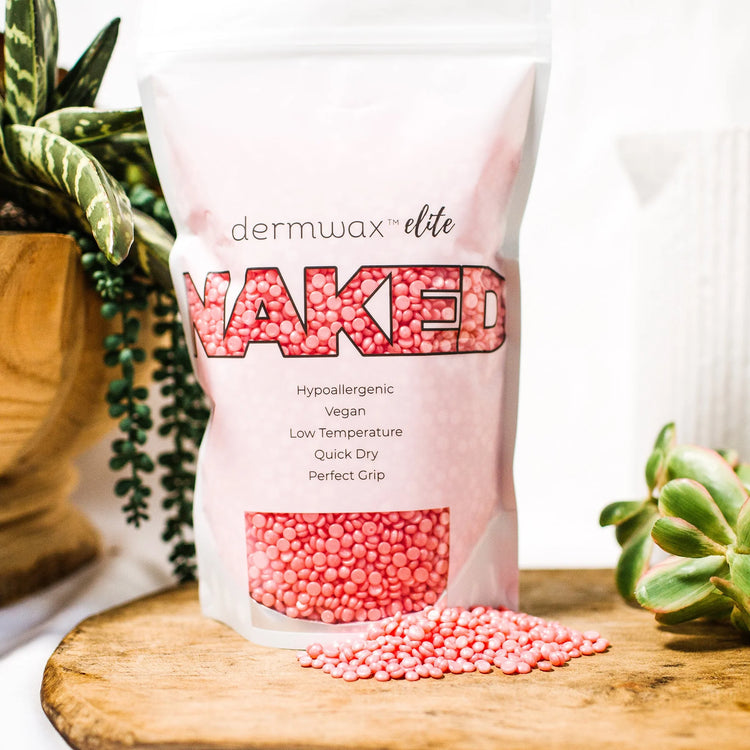 DERMWAX ELITE NAKED SHIMMER PINK HARD WAX BEADS