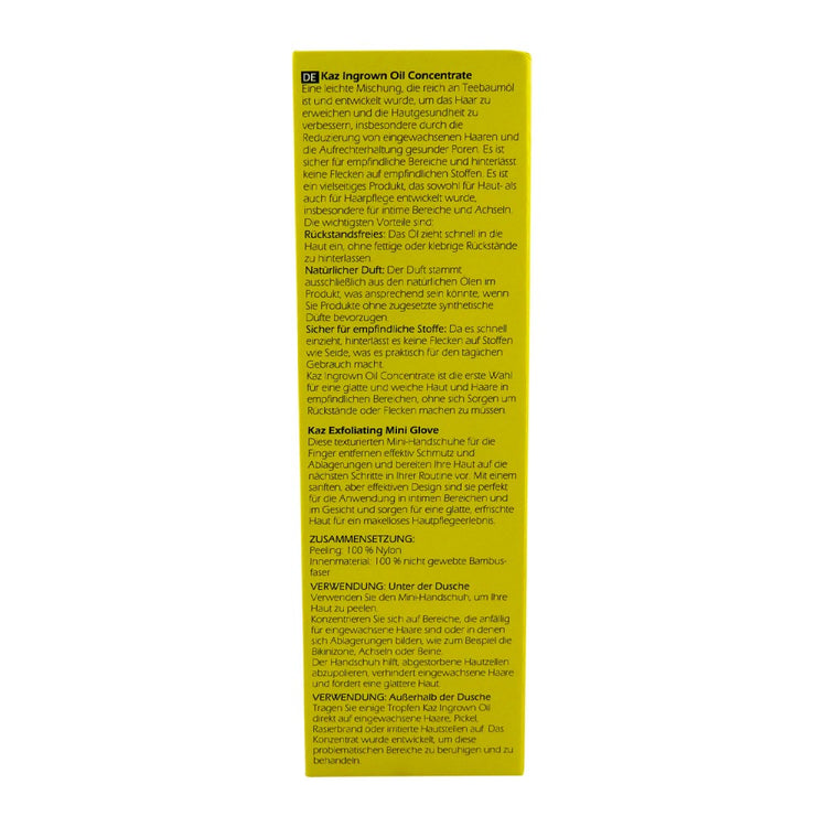 KAZ NATURAL INGROWN HAIR KIT OIL & MINI GLOVE