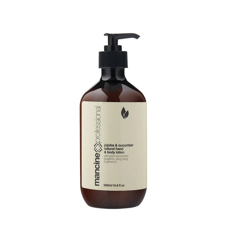Mancine Natural Hand & Body Lotion: Jojoba & Cucumber