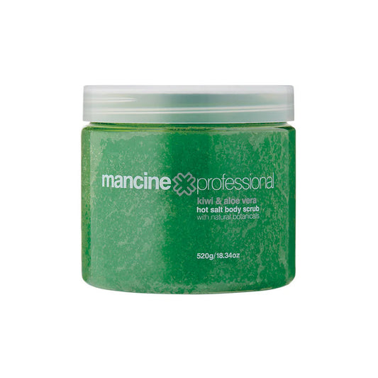 Mancine Hot Salt Body Scrub: Kiwi & Aloe