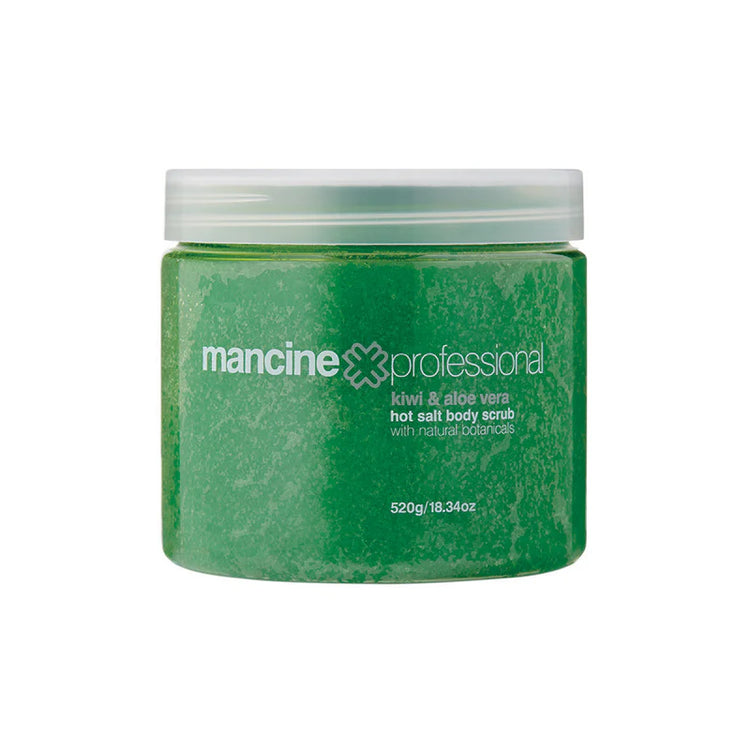 Mancine Hot Salt Body Scrub: Kiwi & Aloe