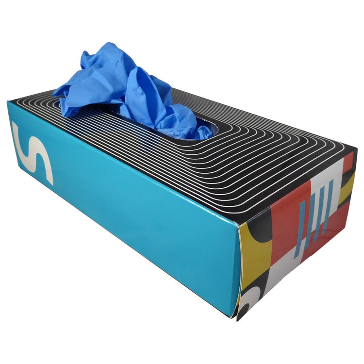 WAXNESS COSMETOLOGY NITRILE GLOVES BLUE