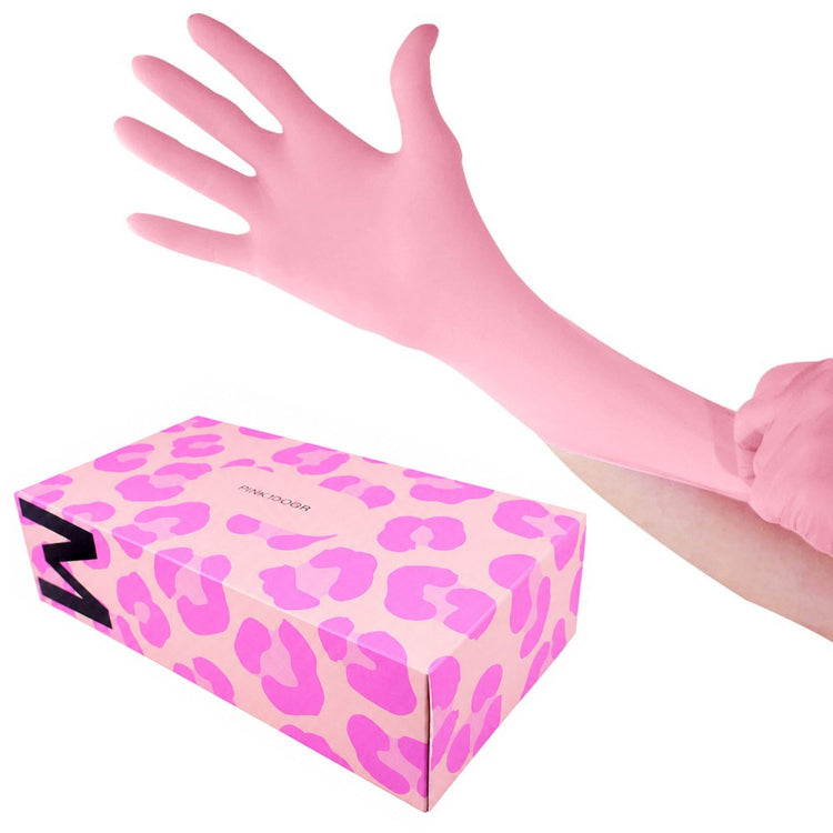 Waxness Cosmetology Nitrile Gloves Pink Wild Luxe 100 pcs per Box