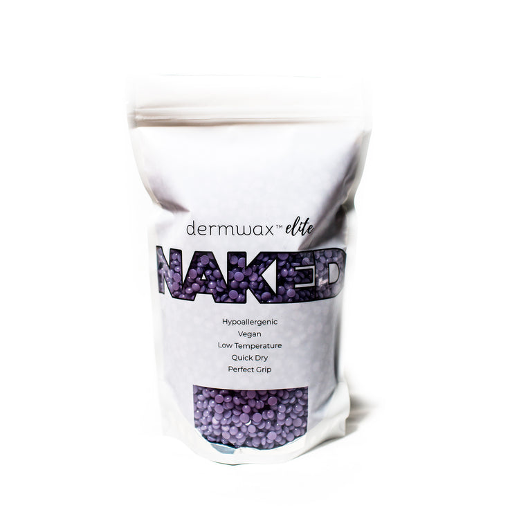 DERMWAX ELITE NAKED SPARKLE LILAC HARD WAX BEADS