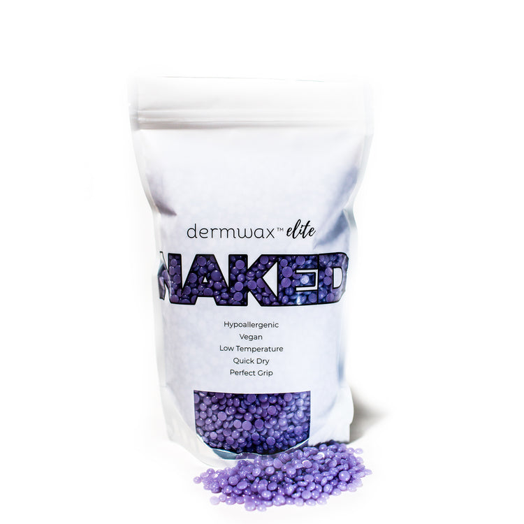 DERMWAX ELITE NAKED SPARKLE LILAC HARD WAX BEADS