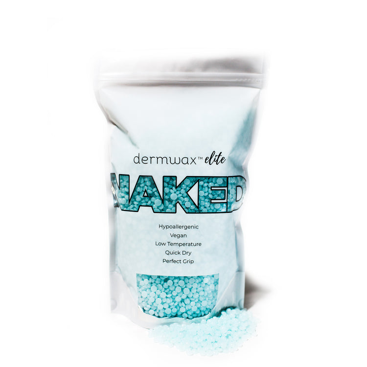 DERMWAX ELITE NAKED SPARKLE BLUE HARD WAX BEADS