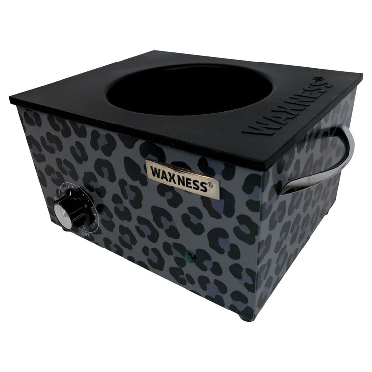 Waxness Large Professional Heater WN-6003 Wild Luxe Leopard Black Elite-Series 5.5 lb - 2 Years Warranty