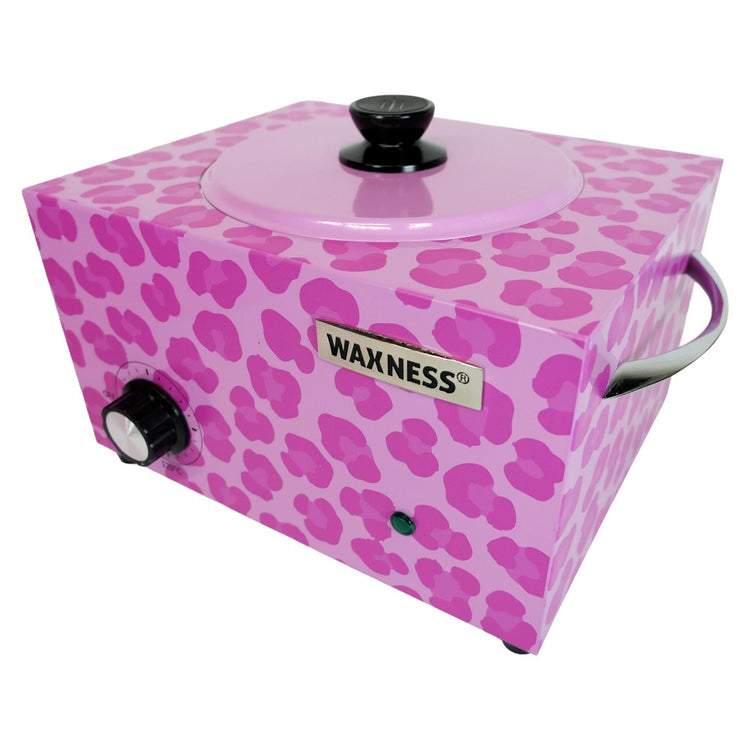 Waxness Large Professional Heater WN-6003 Wild Luxe Leopard Pink Elite-Series 5.5 lb - 2 Years Warranty