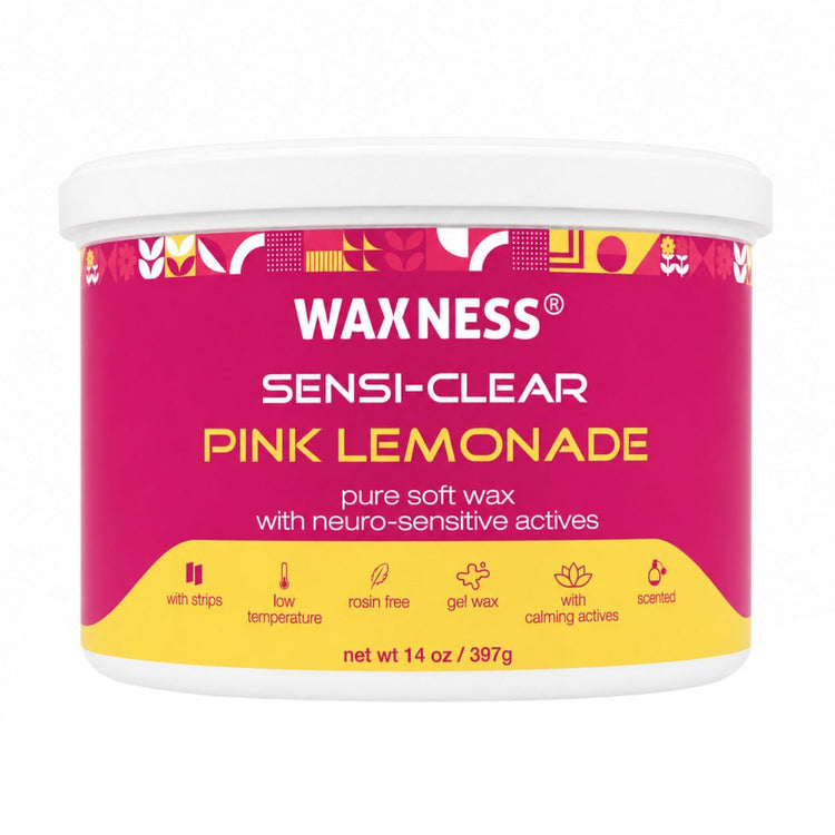 Waxness Sensi Clear Pink Lemonade Soft Wax 14 oz