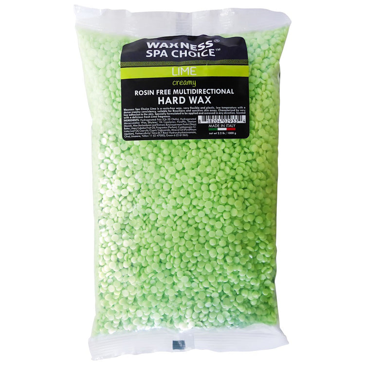 Waxness Spa Choice Rosin Free Multidirectional Hard Wax Lime 2.2LB
