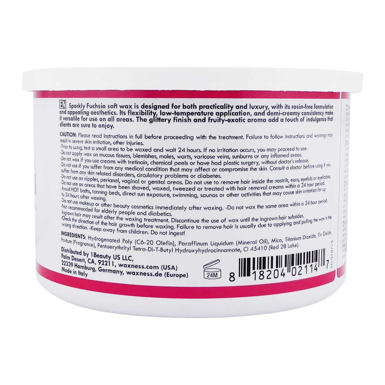 Waxness Spa Choice Sparkly Fuchsia Soft Wax Tin 14 oz / 397 ml