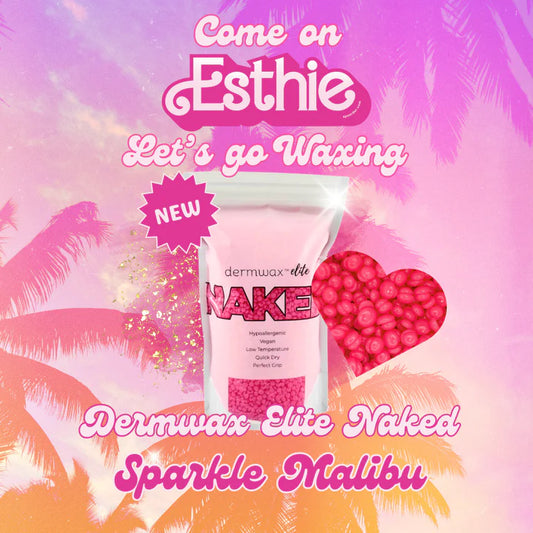 DERMWAX ELITE NAKED SPARKLE MALIBU HARD WAX BEADS 2LB