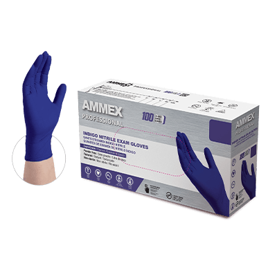 AMMEX® Professional Exam Indigo Nitrile Gloves