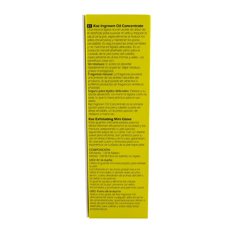 KAZ NATURAL INGROWN HAIR KIT OIL & MINI GLOVE