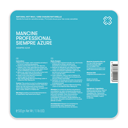 Mancine Hard Wax: Siempre Azure (1.1lbs) *