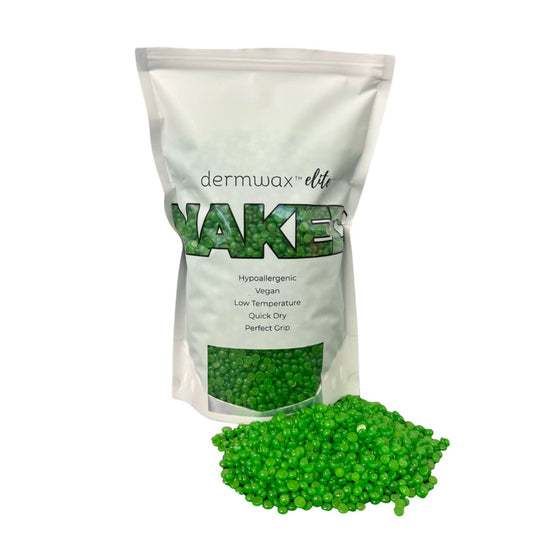 DERMWAX ELITE NAKED SPARKLE KIWI HARD WAX BEADS