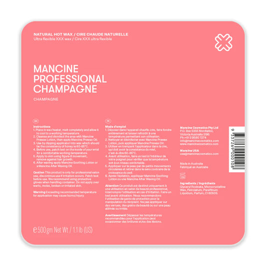 Mancine Hard Wax: Champagne (1.1lbs)