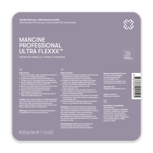 Mancine Hard Wax: Ultra Flexxx Vanilla Shimmer (1.1lbs)