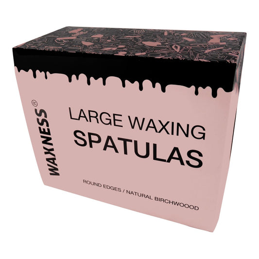 WAXNESS BODY WAXING WOODEN SPATULA APPLICATORS ROUND EDGES 500 PCS