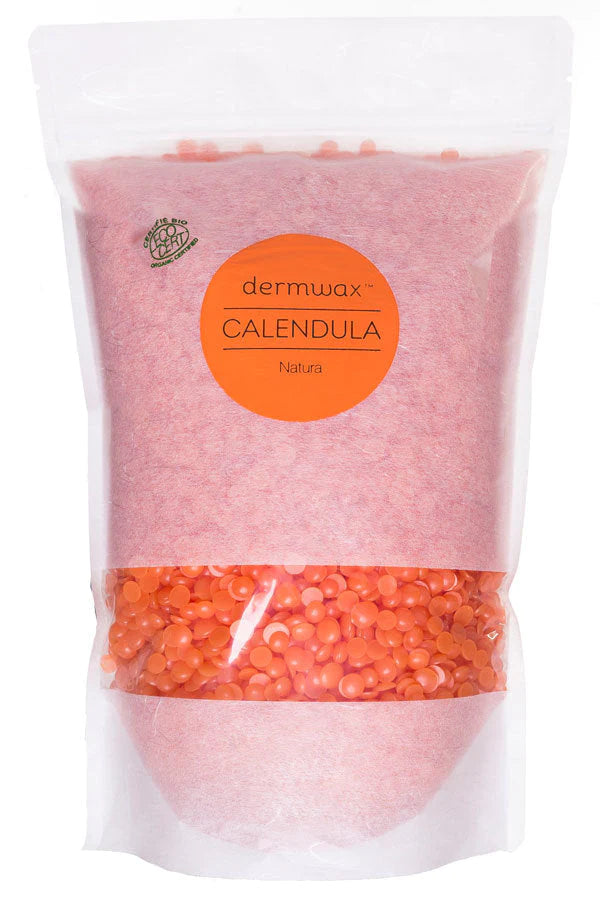 DERMWAX CALENDULA ORANGE ORGANIC HARD WAX BEADS