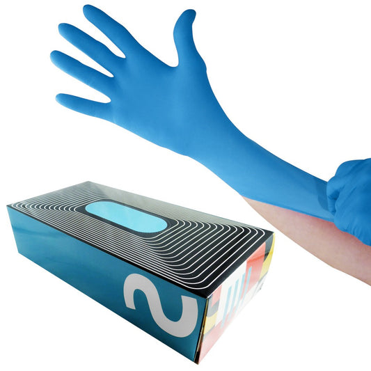 WAXNESS COSMETOLOGY NITRILE GLOVES BLUE