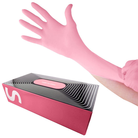Waxness Pink Nitrile Gloves 100 Pack