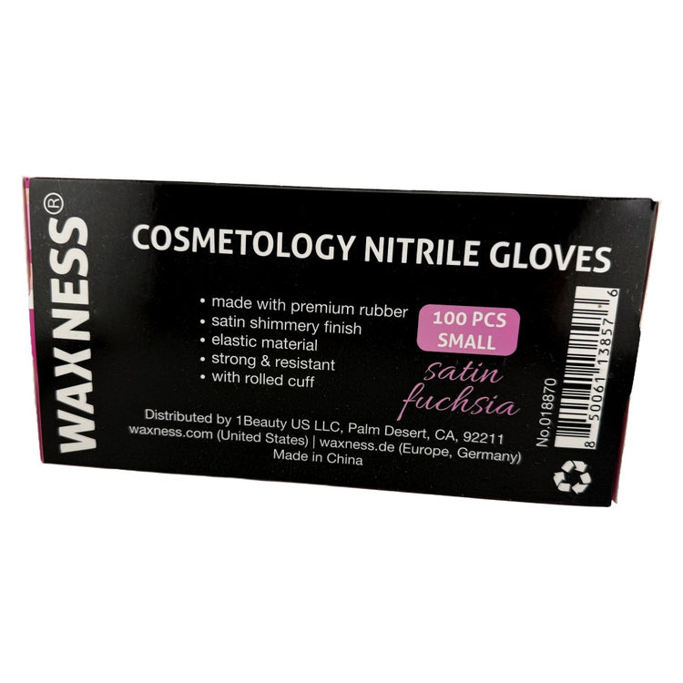 Waxness Cosmetology Nitrile Gloves Shimmery Pink Frost, 100 pcs / box
