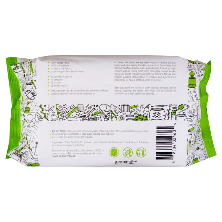 Dr. Bump Intimate Care Natural Spa Wipes with Tea Tree and Manuka Honey