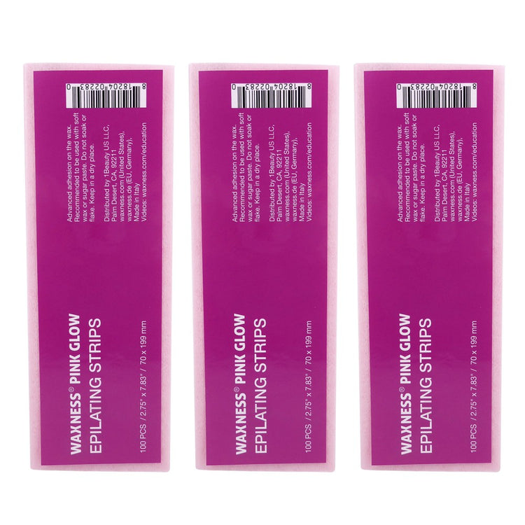 Waxness Extra Comfort Pink Glow Epilating Strips 2.75 x 7.83 inch 100 PCS