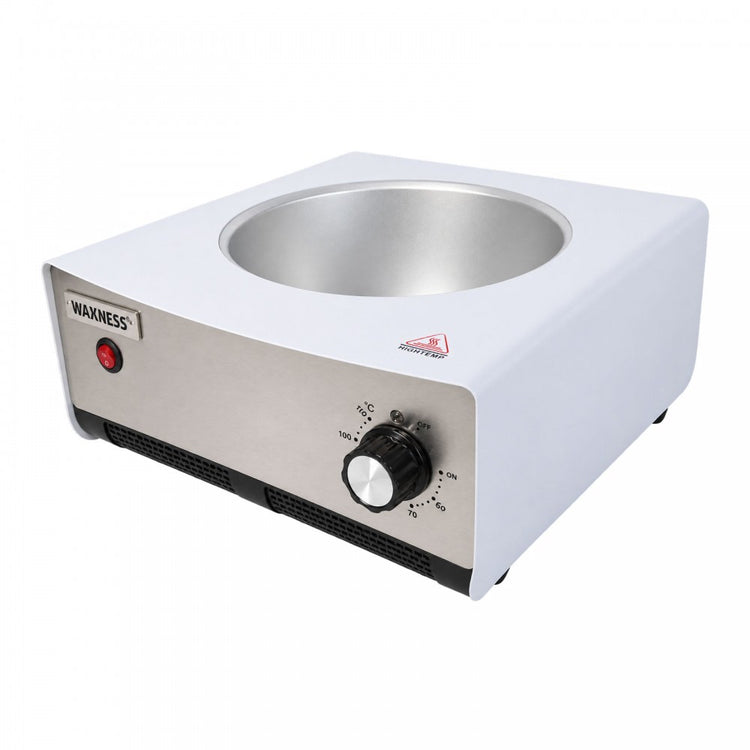 Waxness Extra Large Professional Wax Heater WaxHue White Elite Series + Silicone Liner Holds 10 lb, 2 Years Warranty