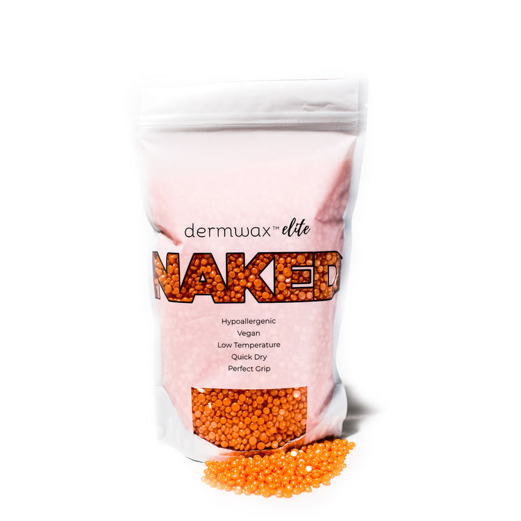 DERMWAX ELITE NAKED SHIMMER CORAL HARD WAX BEADS