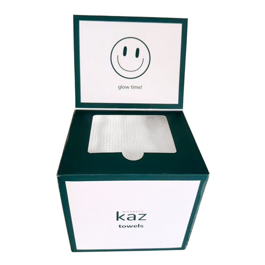 Kaz Professional Dual Side Face Towels with Magnetic Top 50 ct, XL Size 11.8" X 9.8"