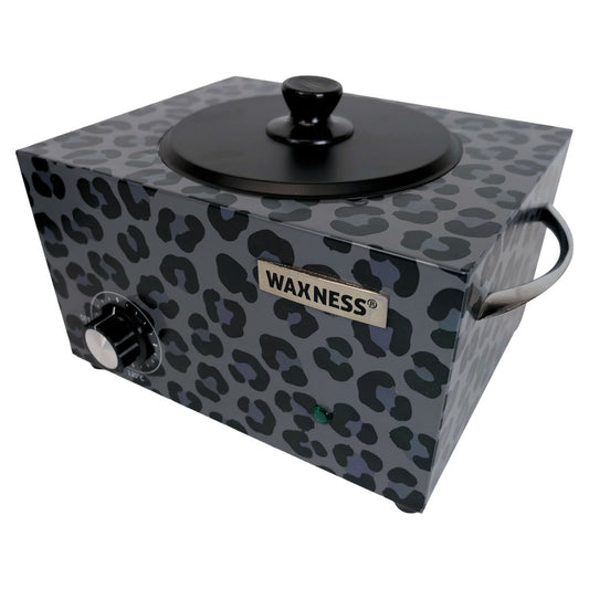 Waxness Large Professional Heater WN-6003 Wild Luxe Leopard Black Elite-Series 5.5 lb - 2 Years Warranty