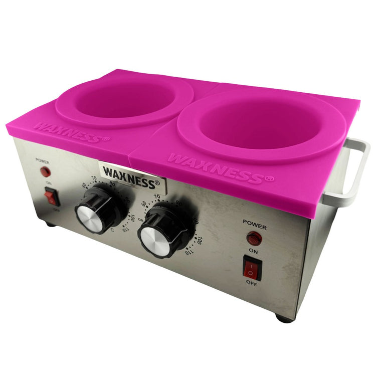 Waxness Non Stick Square Easy Clean Silicone Bowl Pink – 1 lb for Double Warmers 5002 Pack of 2