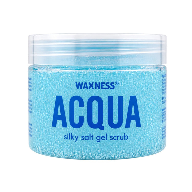 Waxness Riviera Collection Silky Salt Gel Scrub Acqua Medium-Strong Exfoliation 8.45 fl oz / 250 m