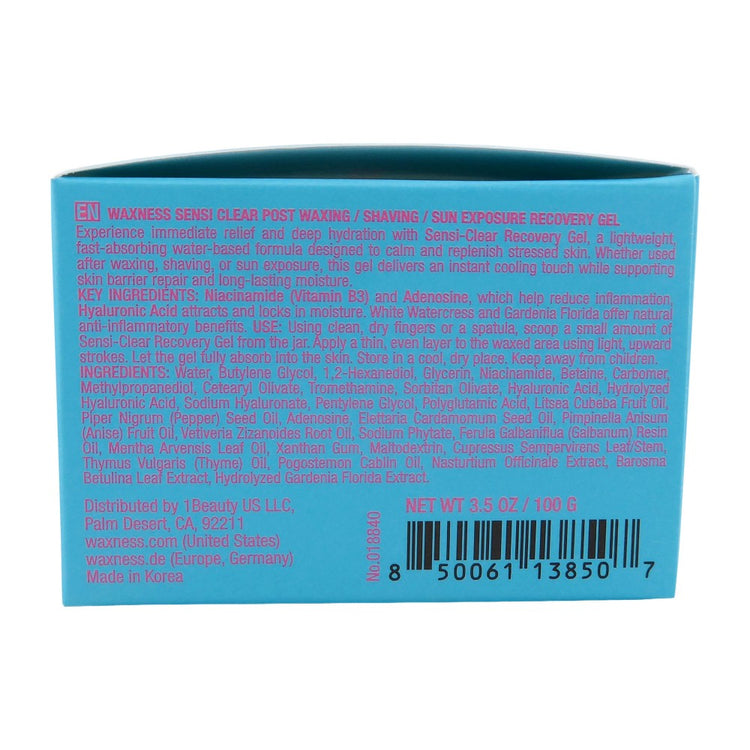 Waxness Sensi Clear Post Waxing Recovery Gel 3.38 fl oz / 100 ml