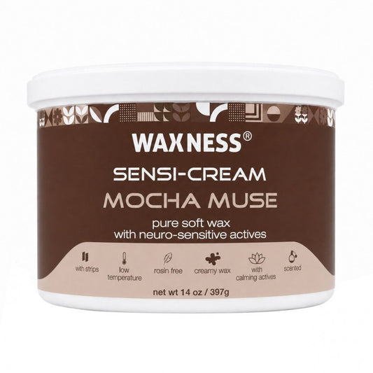 Waxness Sensi Cream Mocha Muse Soft Wax 14 oz