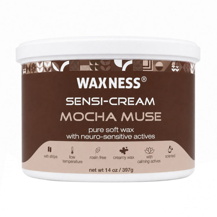 Waxness Sensi Cream Mocha Muse Soft Wax 14 oz
