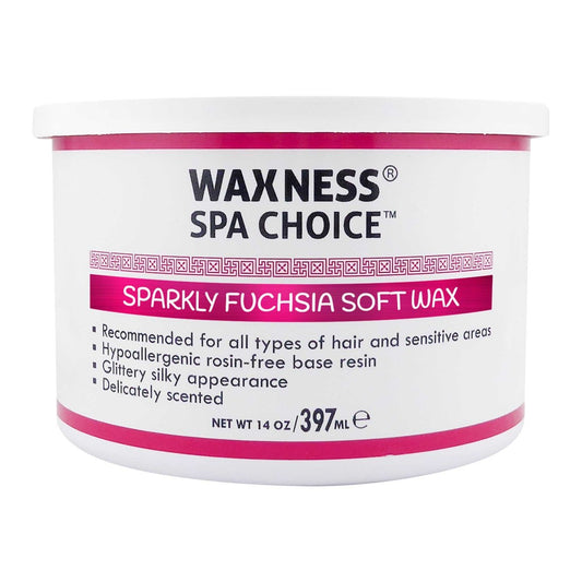 Waxness Spa Choice Sparkly Fuchsia Soft Wax Tin 14 oz / 397 ml