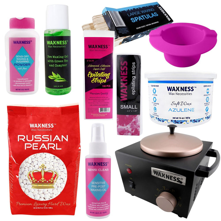 Waxness Student Complete Waxing Kit with Black Warmer Elite Series