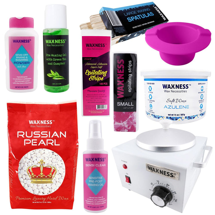 Waxness Student Complete Waxing Kit with White Warmer Elite Series